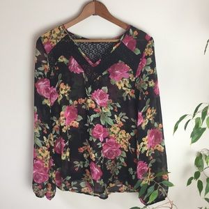 Stitch Fix Papermoon Morlie Lace Inset Blouse NWT